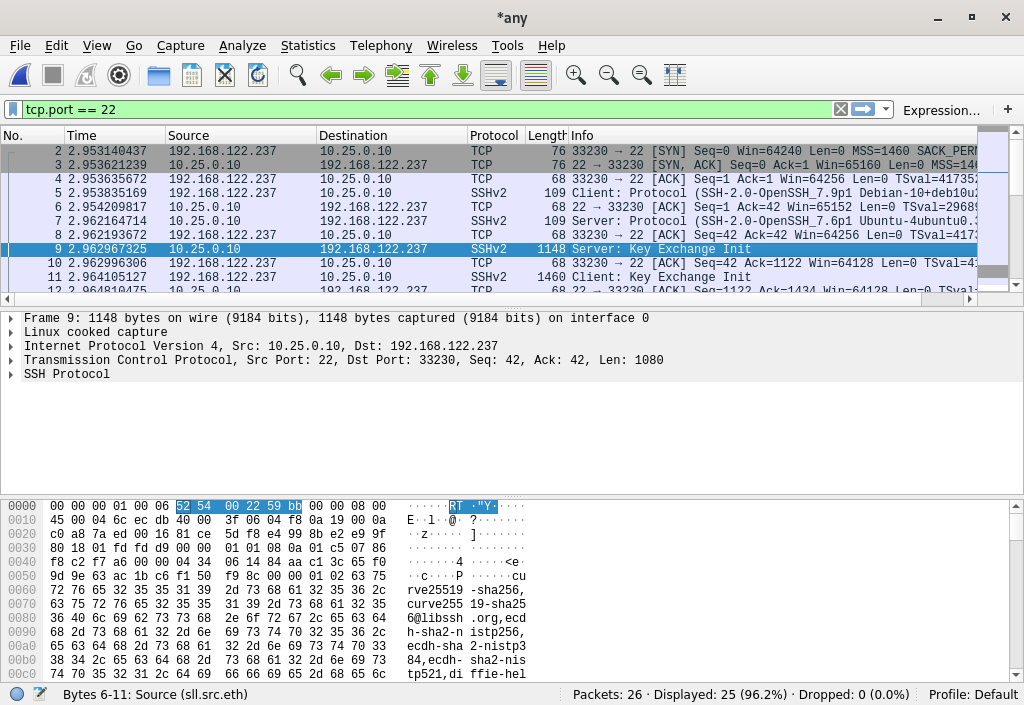 wireshark til analyse av nettverkstrafikk